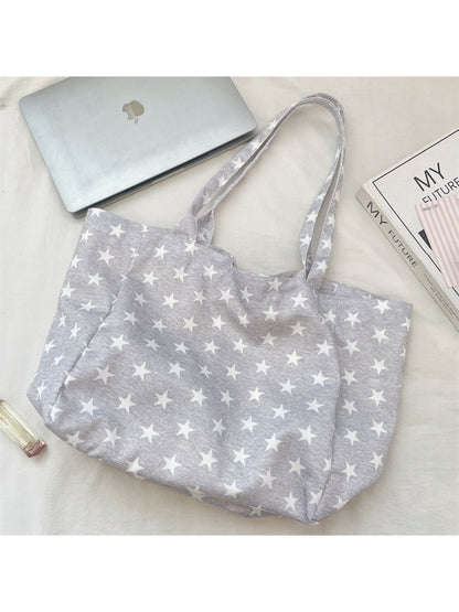 Close-up of star print design on Cosbai Soft Star Print Shoulder Bag