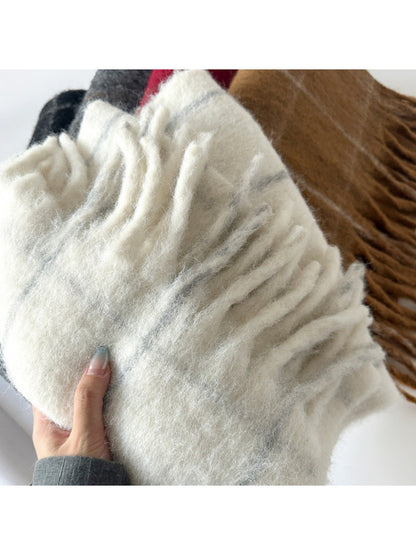 Scarvii - Soft Brushed Plaid Winter Scarf