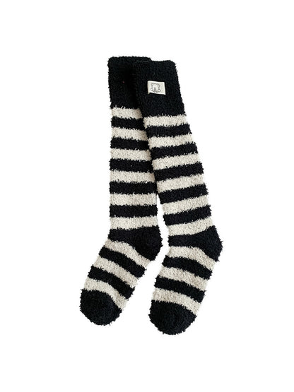 Rufia - Plush Striped Sleep Socks