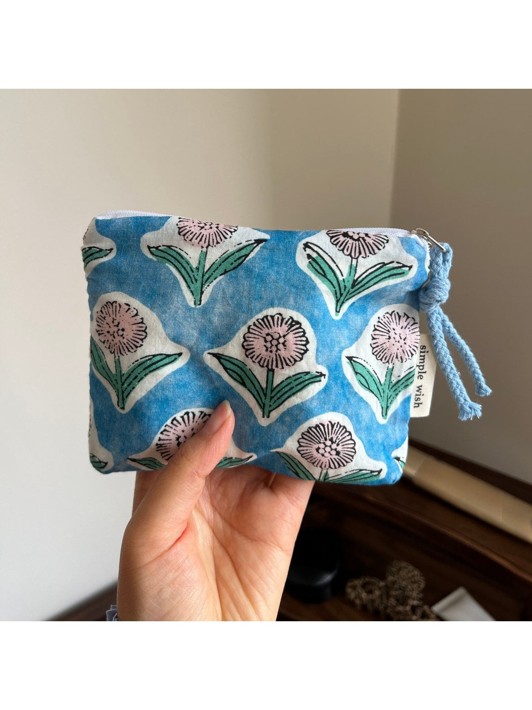 Cosbai - Printed Rectangular Zipper Coin Purse