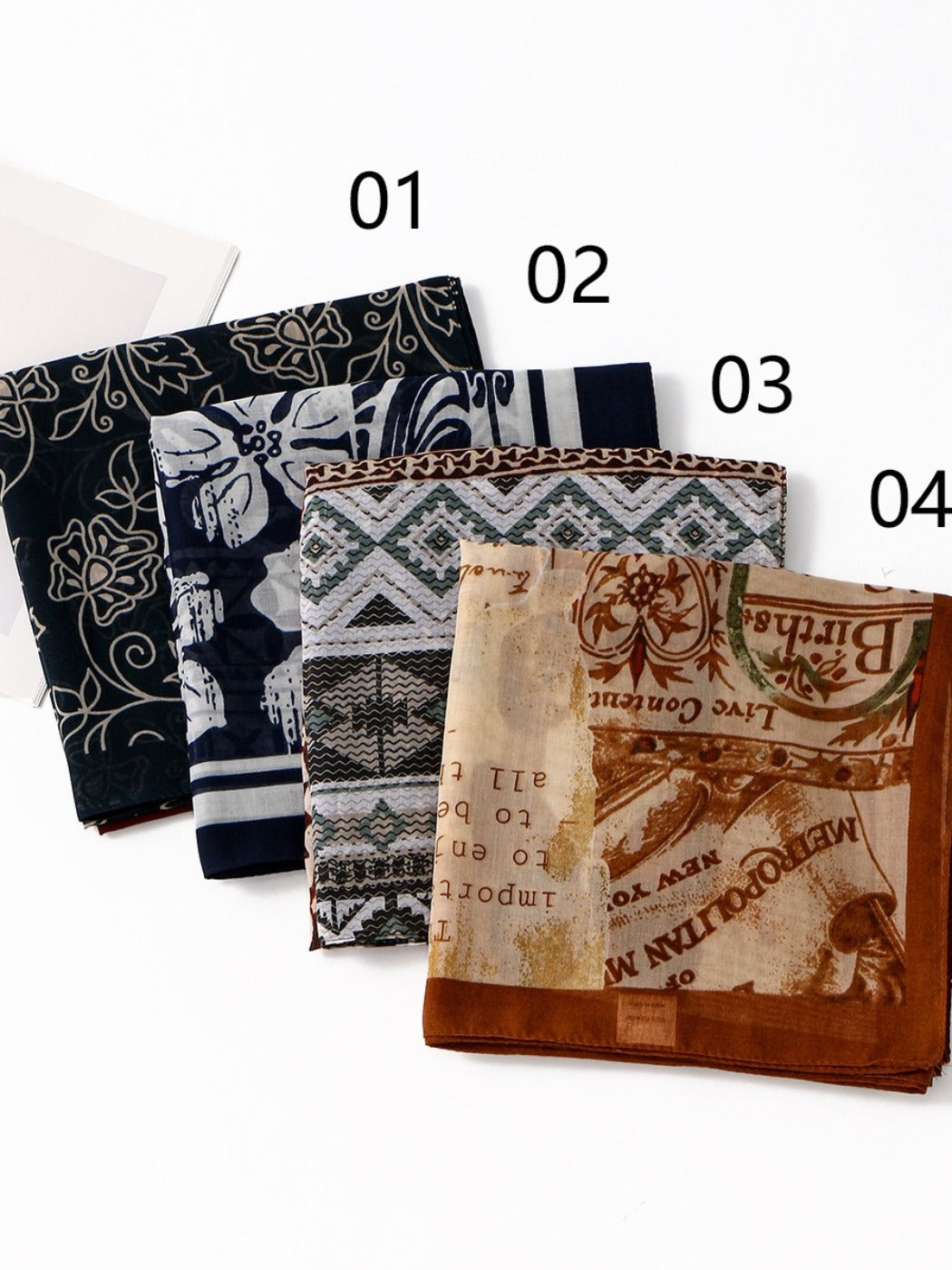 Scarvii - Ethnic Print Square Scarf & Shawl