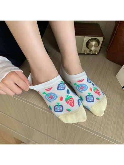 Rufia - Retro Pattern Low Ankle Socks