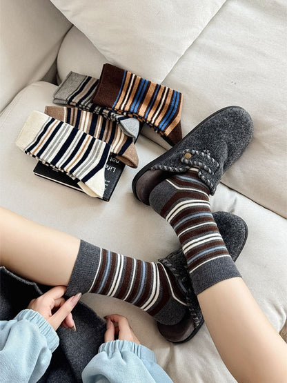 Rufia - Classic Multi-Stripe Crew Socks
