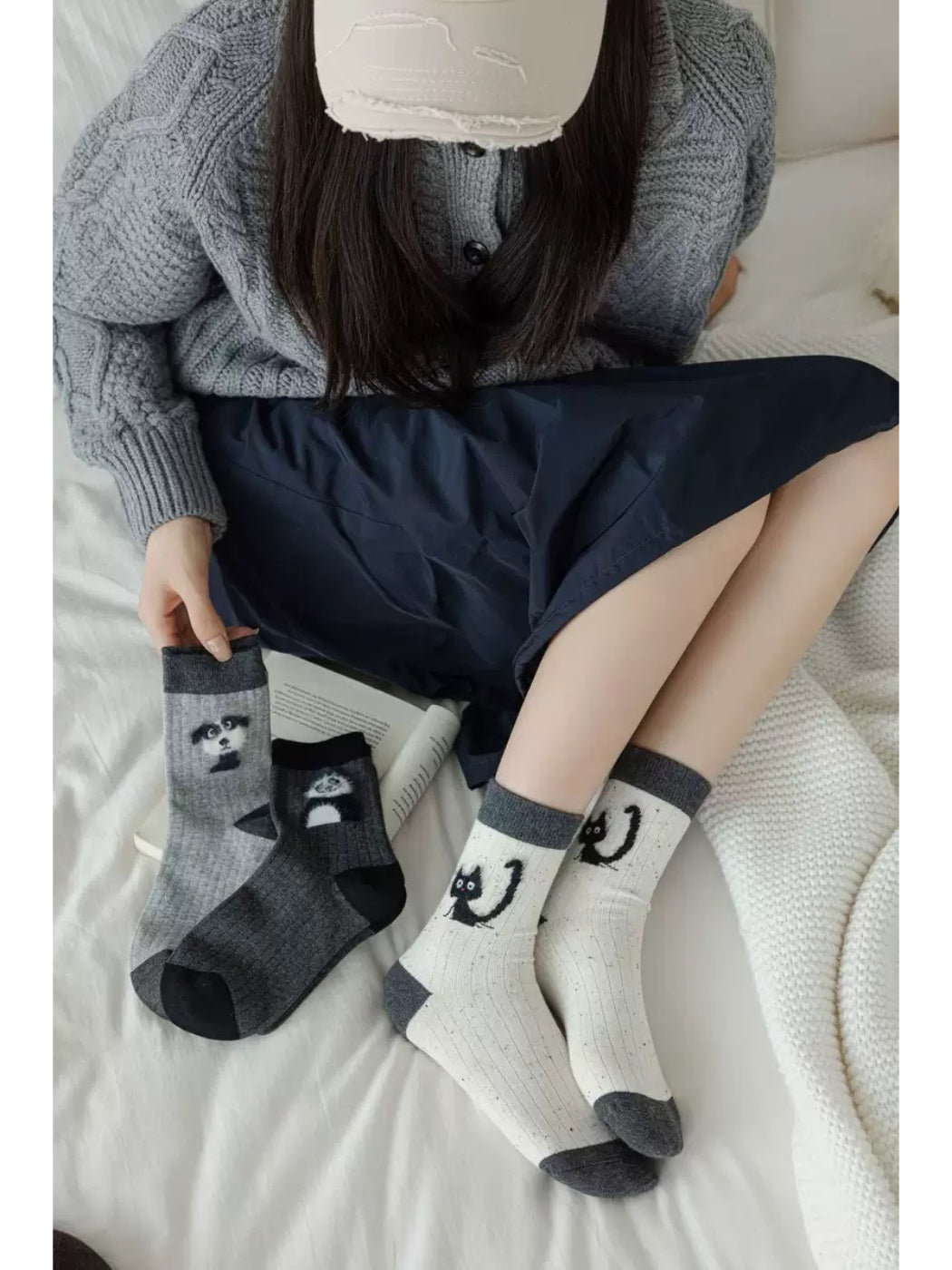 Rufia - Playful Pet Faces Crew Socks