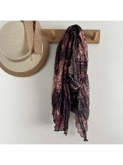 Scarvii - Vintage Crinkle Textured Scarf Wrap - Autumn-Winter Style