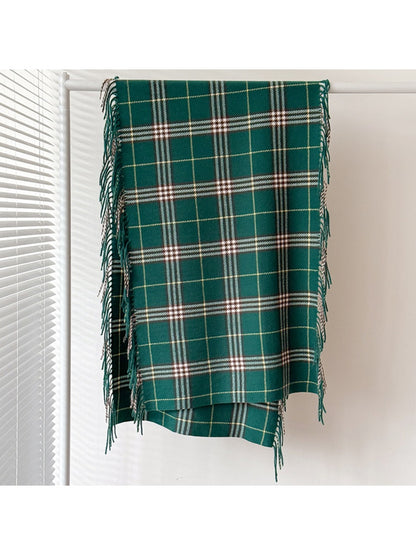 Scarvii – Tassel Fringe Plaid Scarf & Shawl