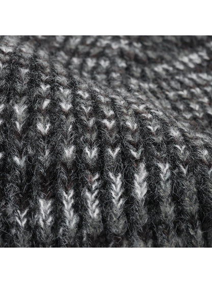 Haila - Heathered Ribbed Cuffed Knit Beanie