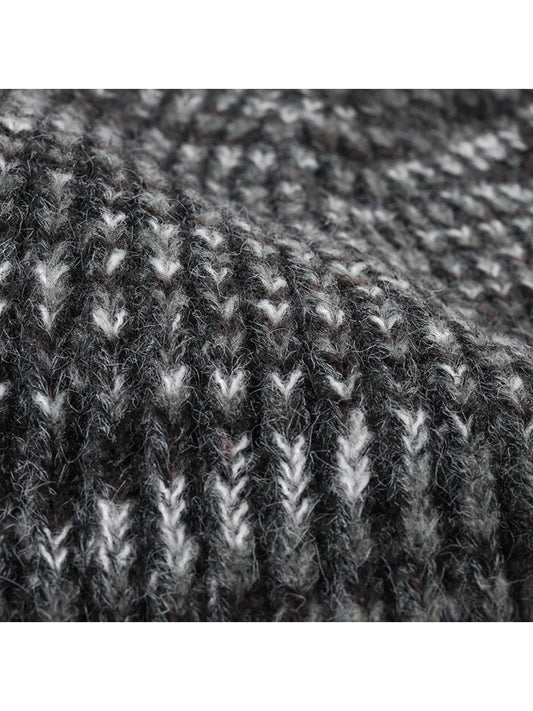 Haila - Heathered Ribbed Cuffed Knit Beanie