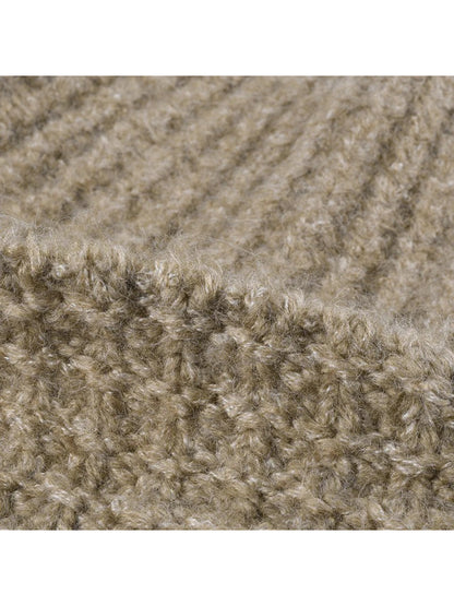 Haila - Textured Ribbed Cuffed Knit Beanie