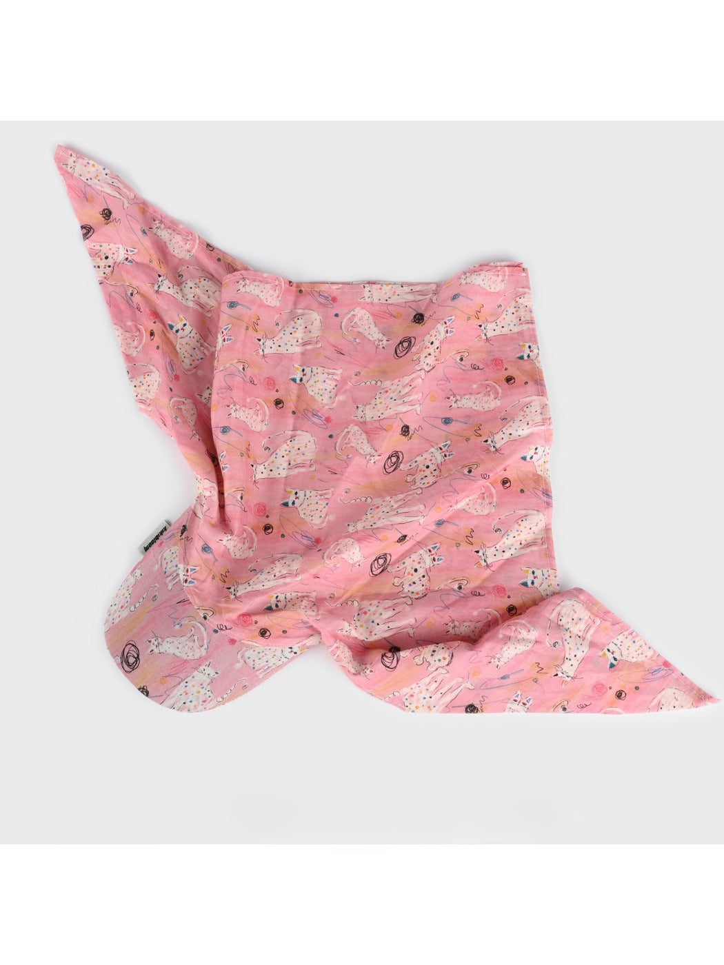Side view of Haila cartoon tie back baseball cap showing curved brim and adjustable back strap