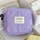 Cosbai - Quilted Floral Candy Color Coin Pouch