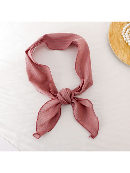 Scarvii - Striped Printed Narrow Neck Scarf