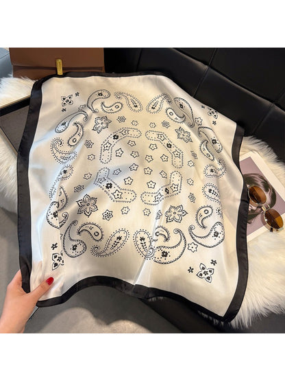 Scarvii - Bandana Paisley Print Square Scarf