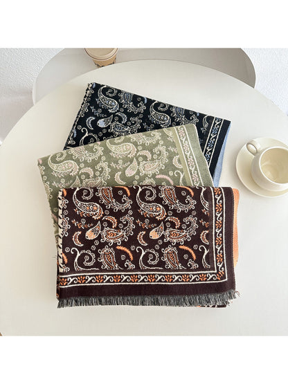Scarvii - Patchwork Paisley Houndstooth Scarf