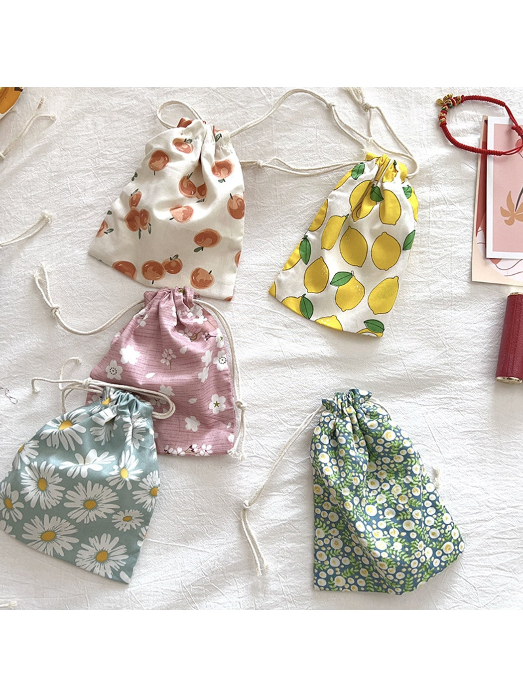 Cosbai - Printed Drawstring Pouch Bag for Travel