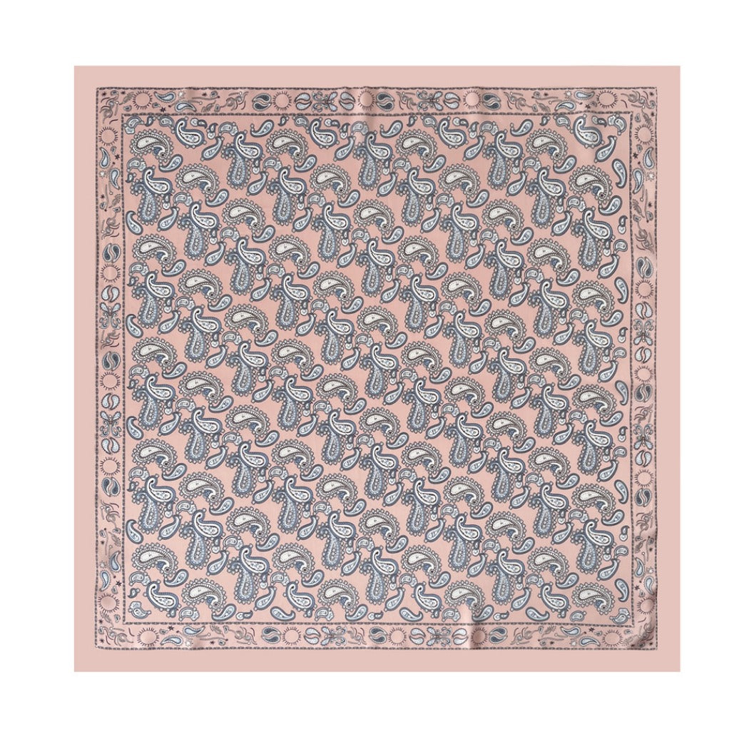 Scarvii - Soft Vintage Paisley Printed Square Scarf