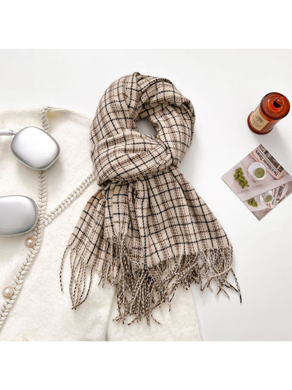 Scarvii - Soft Micro Plaid Winter Scarf
