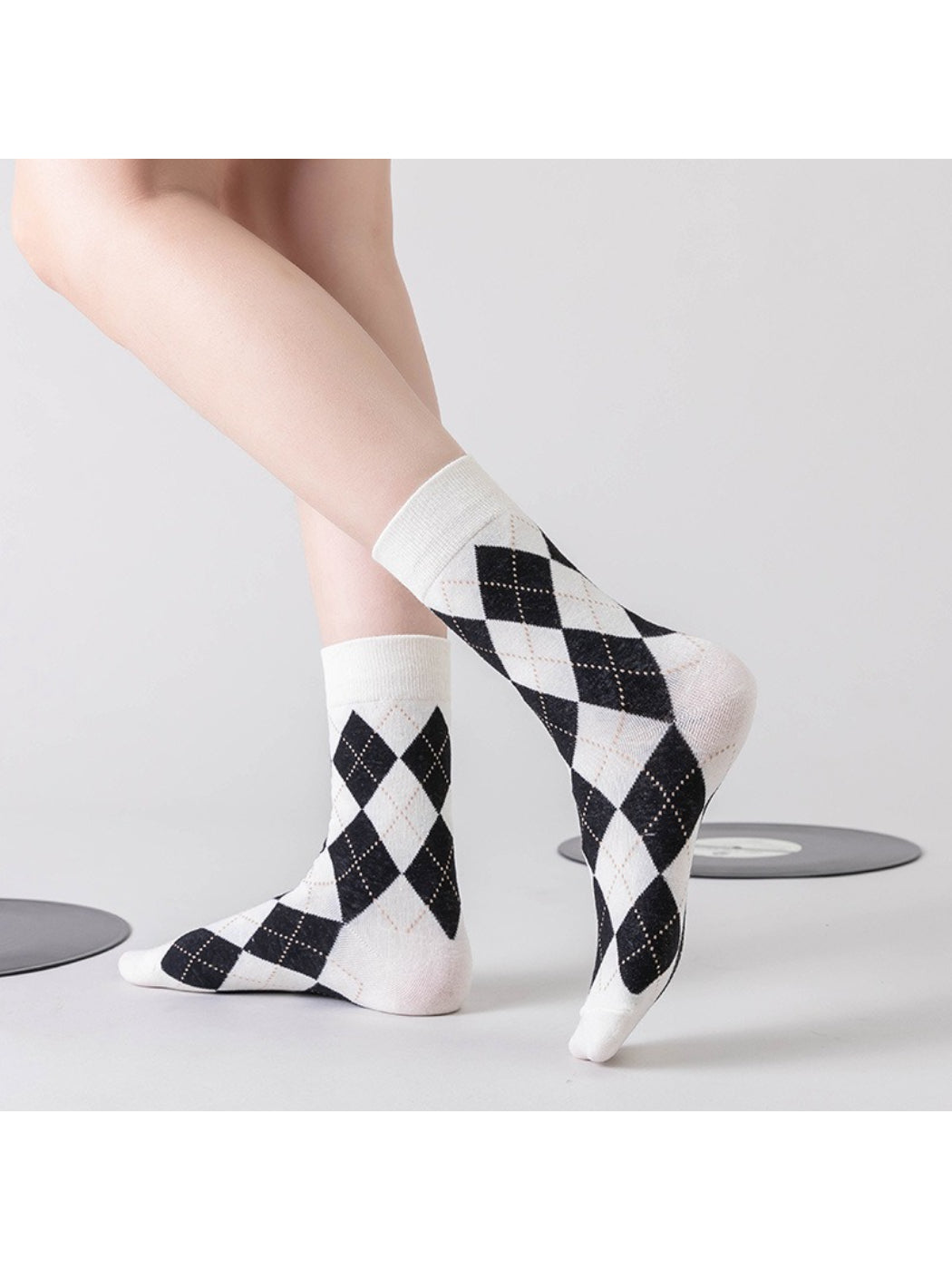 Rufia - Classic Argyle Rhythm Crew Socks