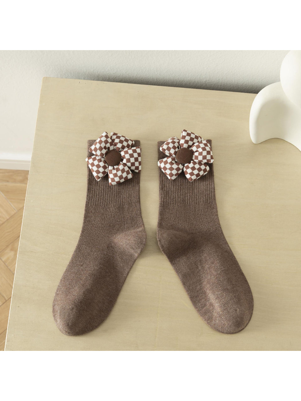 Rufia - Checkered Flower Crew Socks product image 6