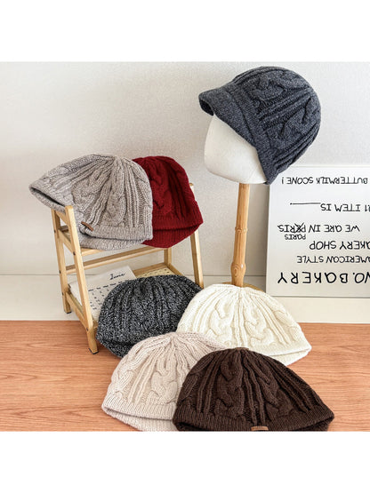 Haila - Red Cable Knit Beanie