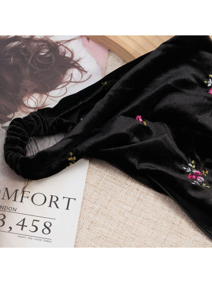Scarvii - Ditsy Floral Velvet Bandana Headband