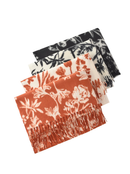 Scarvii - Floral Fringe Winter Scarf