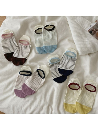 Rufia - Striped Low Cut Women's No Show Socks