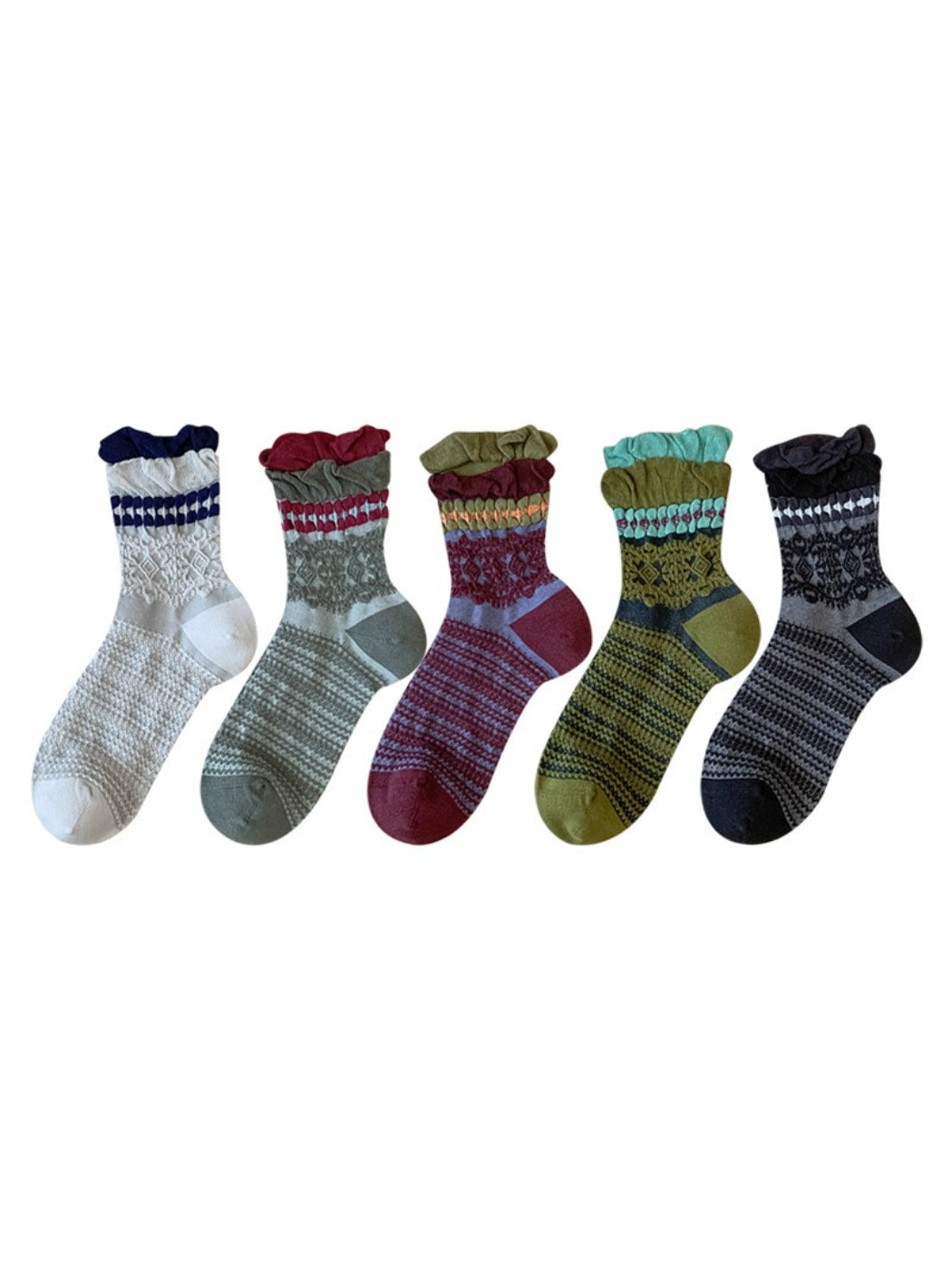 Rufia - Crafted Texture Crew Socks