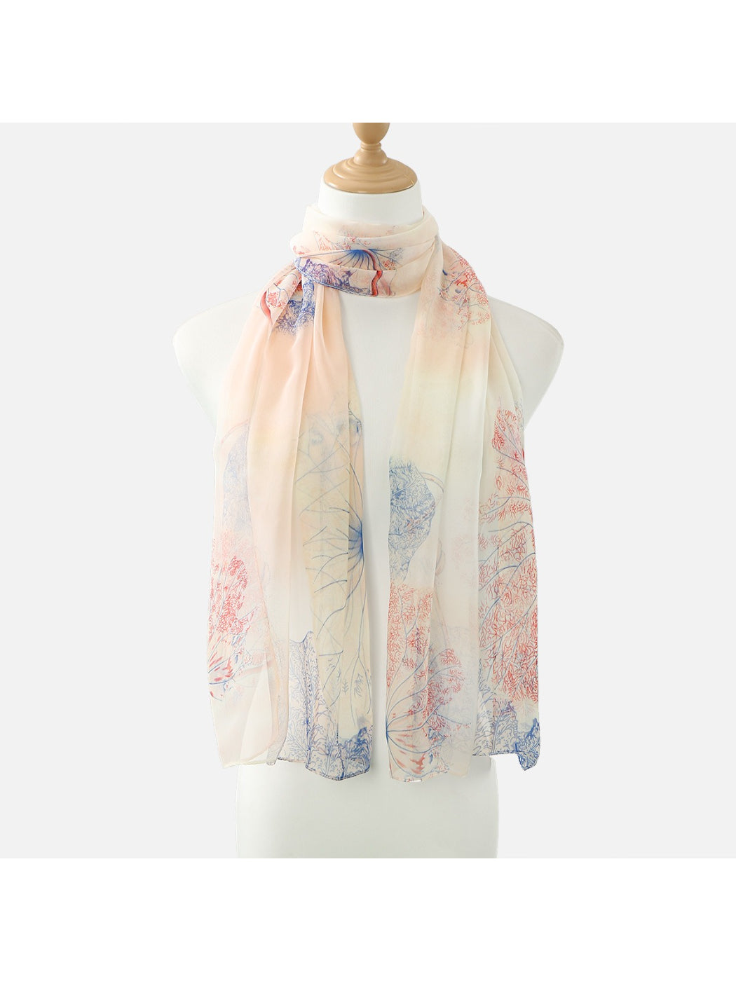 Scarvii - Spring Summer Pastel Floral Scarf