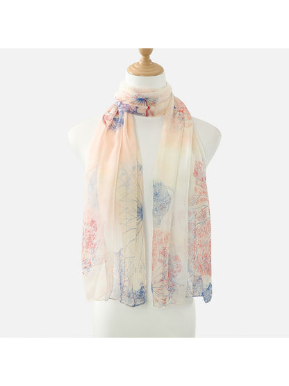Scarvii - Spring Summer Pastel Floral Scarf