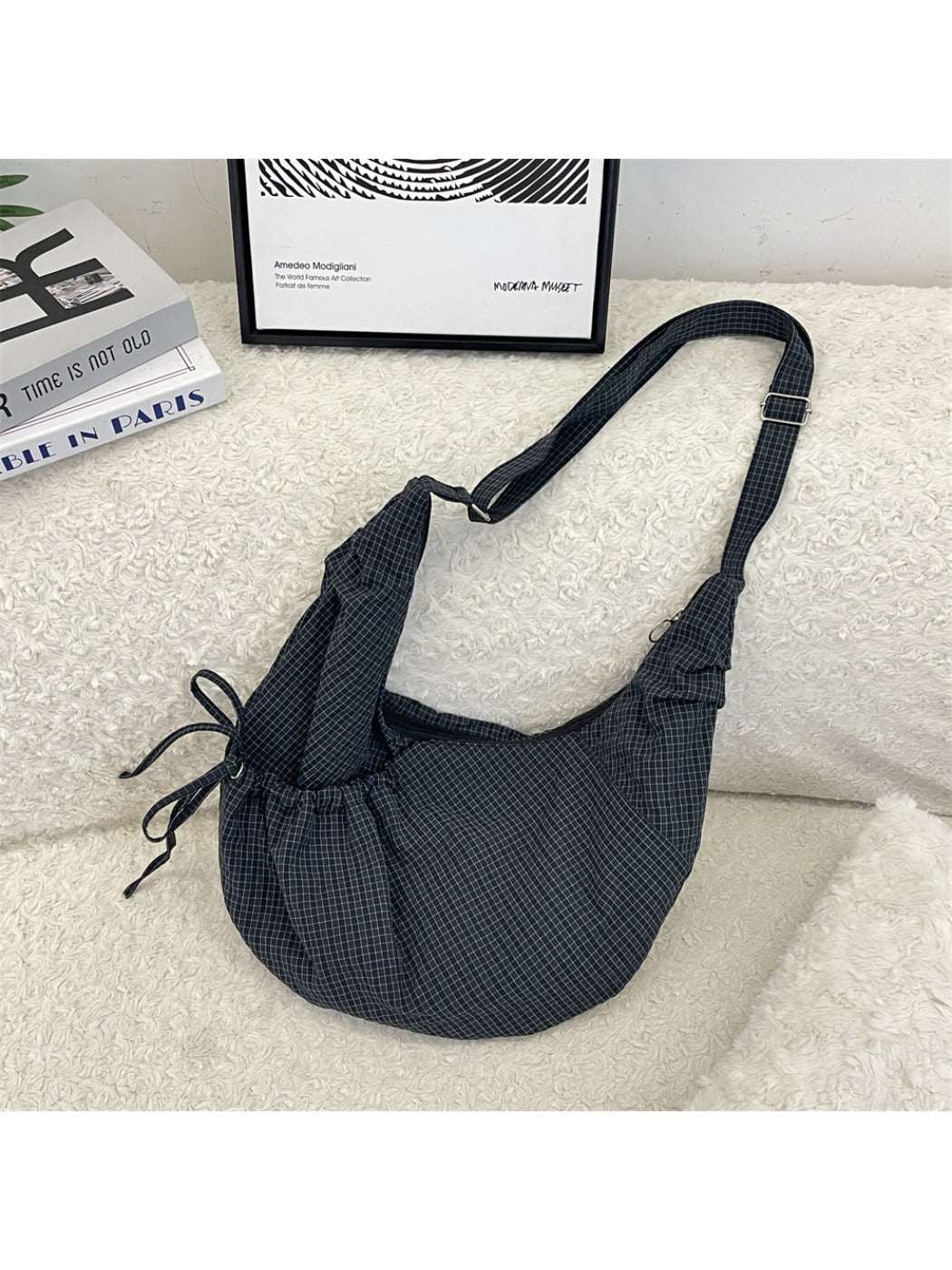 Cosbai - Croissant Shoulder Bag for Women