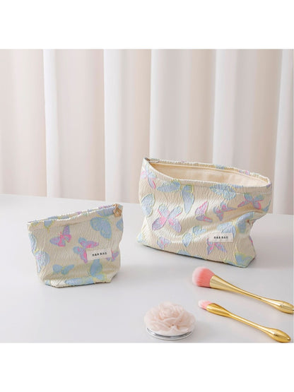 Cosbai - Butterfly Print Handheld Cosmetic Bag