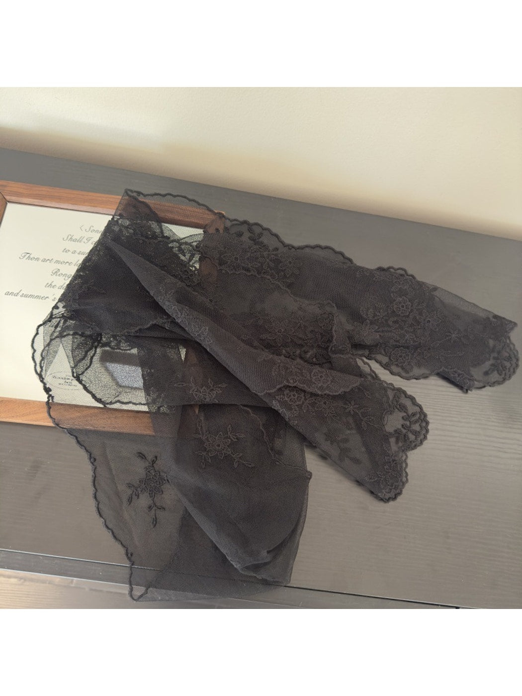 Scarvii - Vintage Embroidered Long Lace Scarf