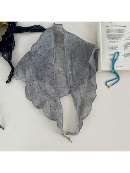 Scarvii Dotted Sheer Triangle Scarf