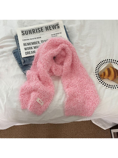 Haila - Sweet Textured Long Winter Knit Scarf