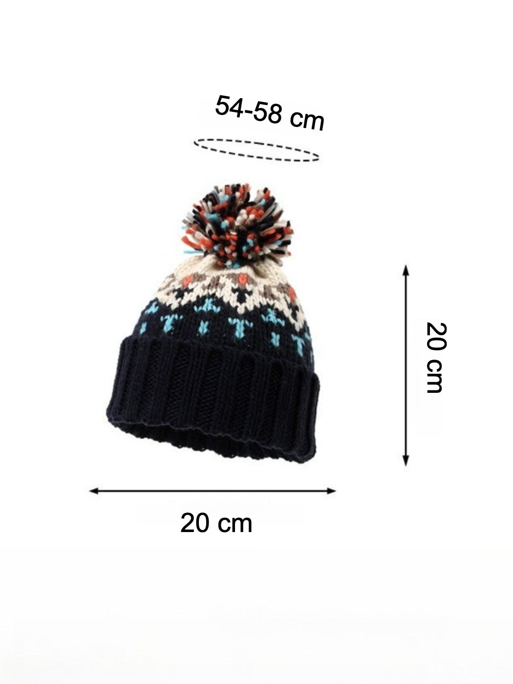 Haila - Colorful Pom Pom Knitted Beanie