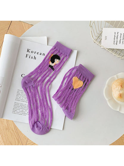 Rufia - Sheer Illustration Character Crew Socks