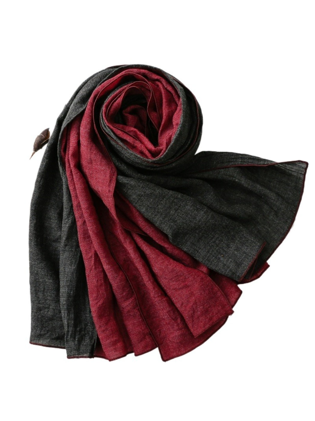 Scarvii - Contrast Panel Soft Drape Everyday Scarf