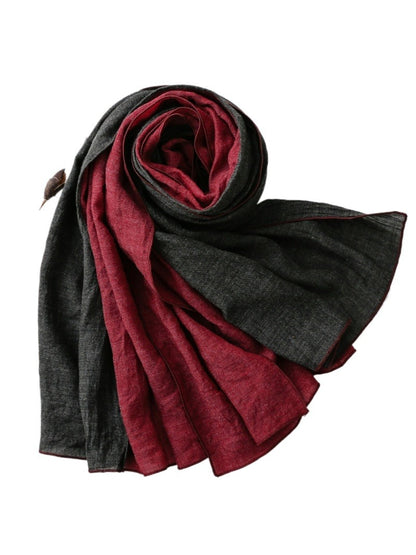 Scarvii - Contrast Panel Soft Drape Everyday Scarf