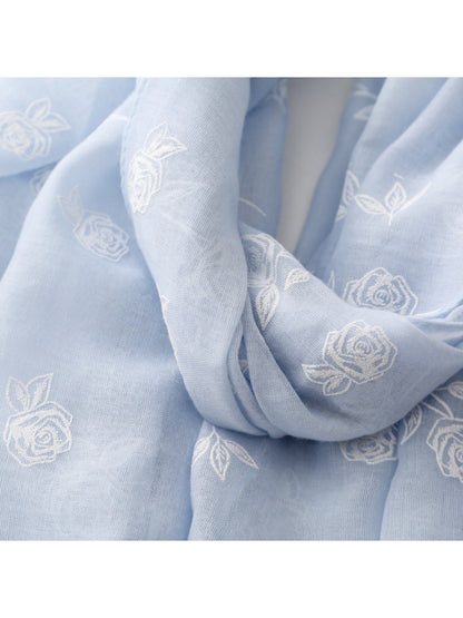 Scarvii – Soft Rose Pattern Light Layer Scarf