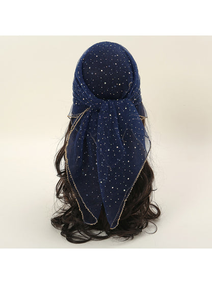 Scarvii - Sparkle Dot Fashion Square Scarf
