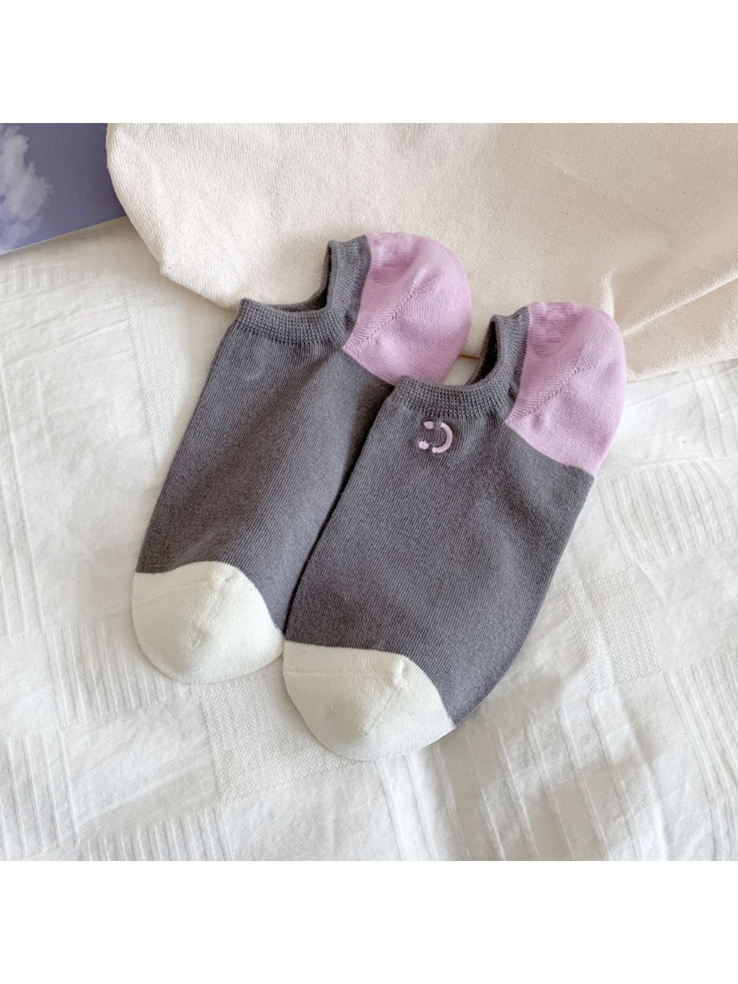 Rufia - Pastel Smiley Low Cut Socks