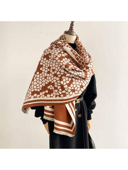 Scarvii - Reversible Retro Geometric Pattern Print Scarf & Shawl