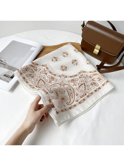Scarvii - Retro Paisley Border Square Scarf