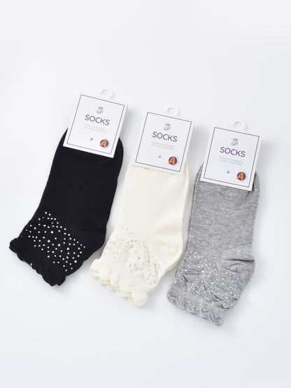 Rufia - Bubble Trim Solid Low-Cut Socks