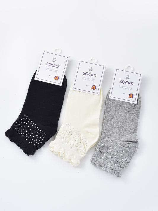 Rufia - Bubble Trim Solid Low-Cut Socks