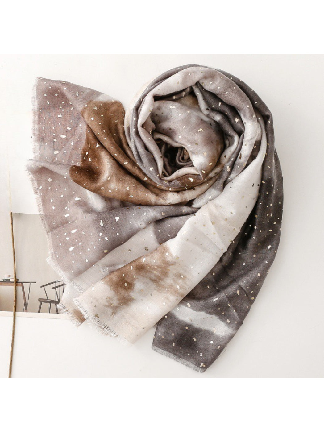 Scarvii - Abstract Wash Texture Soft Scarf