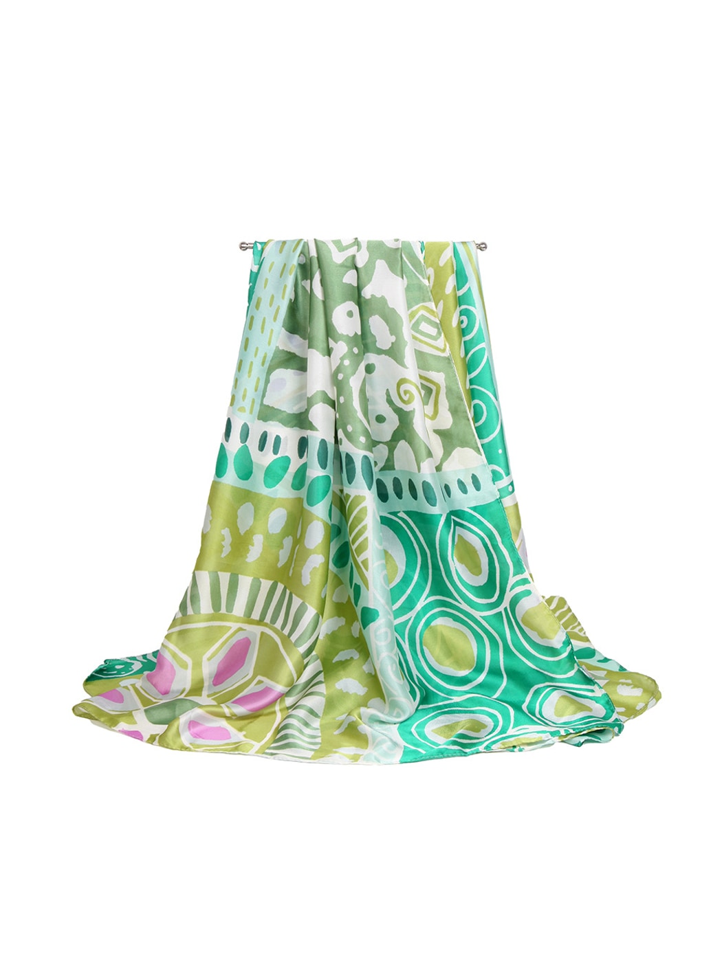 Scarvii - Vibrant Geometric Print Elegant Scarf