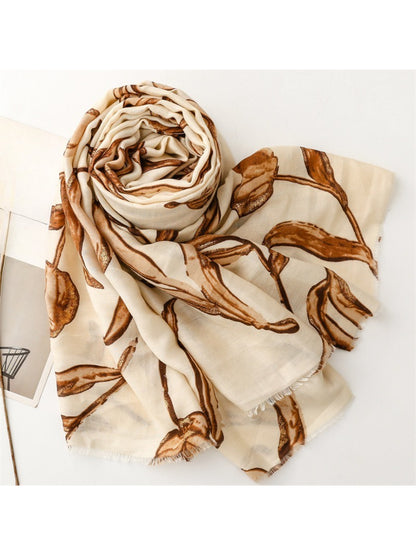 Scarvii - Abstract Tulip Sketch Print Scarf