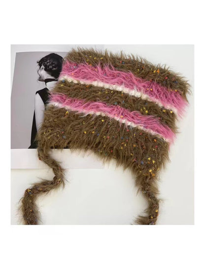 Haila - Street Stripe Faux Fur Hat
